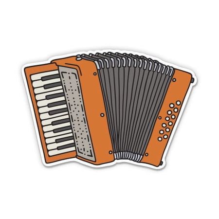Accordion - 12" Vinyl Sticker Waterproof Decal