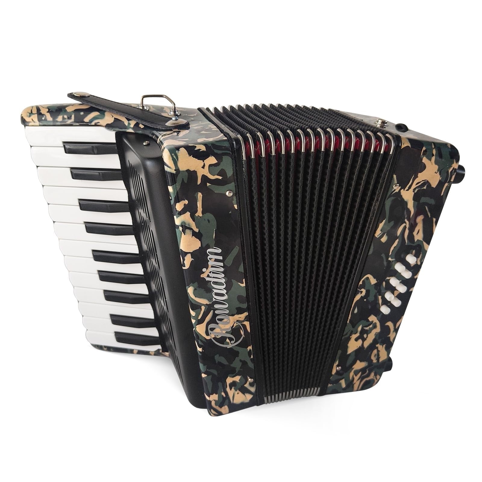 Accordion - 22 Key 8 Bass, Professional & Beginner Keyboard Accordion with Adjustable Strap & Backpack, Durable Design