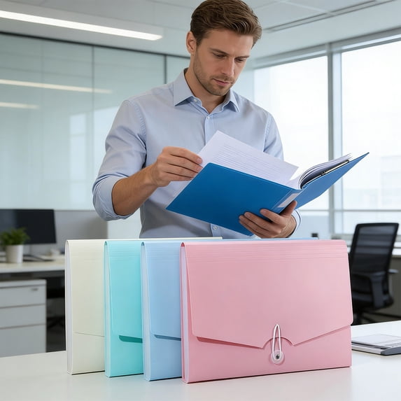Accordion File Folder 13 Compartment Exam Paper Organizer Expanding File Pouch A4 Document Storage Bag with Snap Closure Portable Document Case for College Office Supplies by Xuniizn