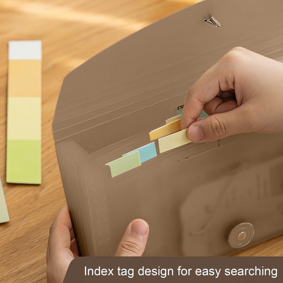 Accordion File Folder Organizer, Expanding Multifunctional Storage for Receipts, Coupons, Bills, Tickets, Durable Polypropylene Document Holder