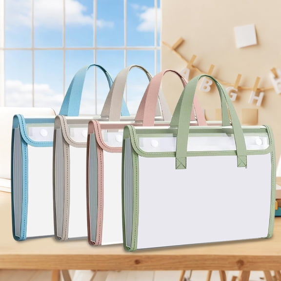Accordion File Folder Organizer with Handle for A4 Papers, 13 Pocket Expanding Document Holder, Waterproof Exam Paper and Homework Storage Pouch for Students and Office