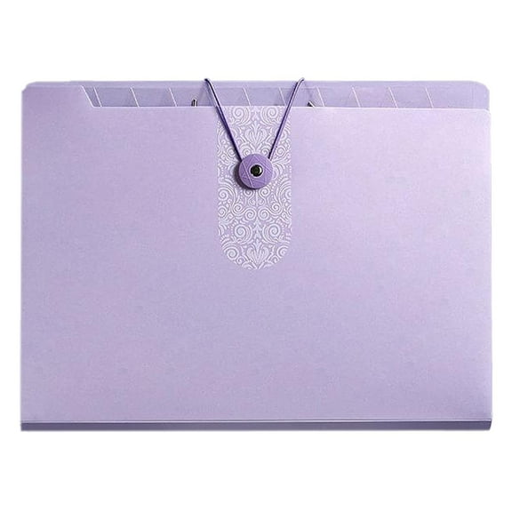 Accordion File Folders,Accordion File Organizer with Labels,Expanding File Folder with 8 Pockets,Letter Size File Folder for Paper,Document & Receipt,Home & Office Supplies(12.8x9.64") (Purple)