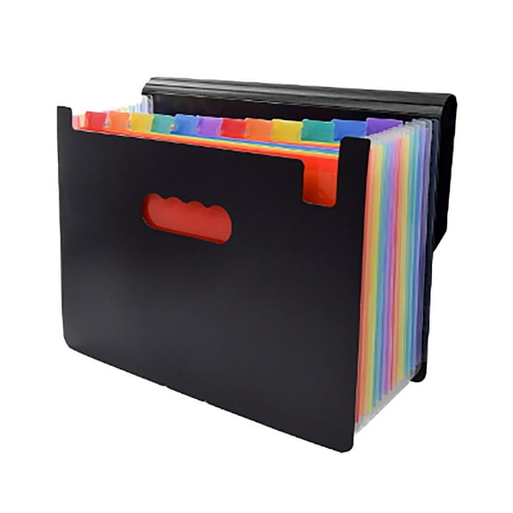 Accordion File Organizer, 13 Pockets Expanding File Folders, Portable Monthly Bill Receipt Documents Organizer, Colorful Tabs, Letter/A4 Size