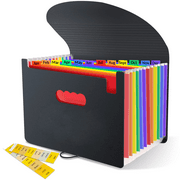 Receipt Organizer, 25 Pockets Accordion File Folder, Portable Documents Organizer, Colorful Tabs, Letter/A4 Size