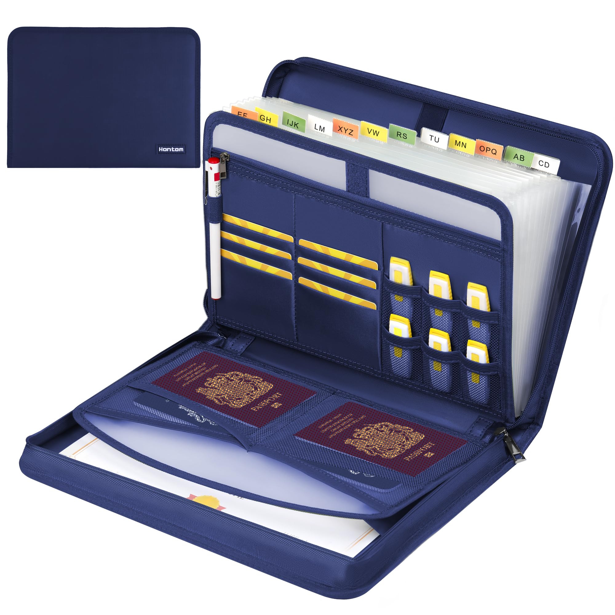 Accordion File Organizer,13 Pockets Fireproof Expanding File Folder ...