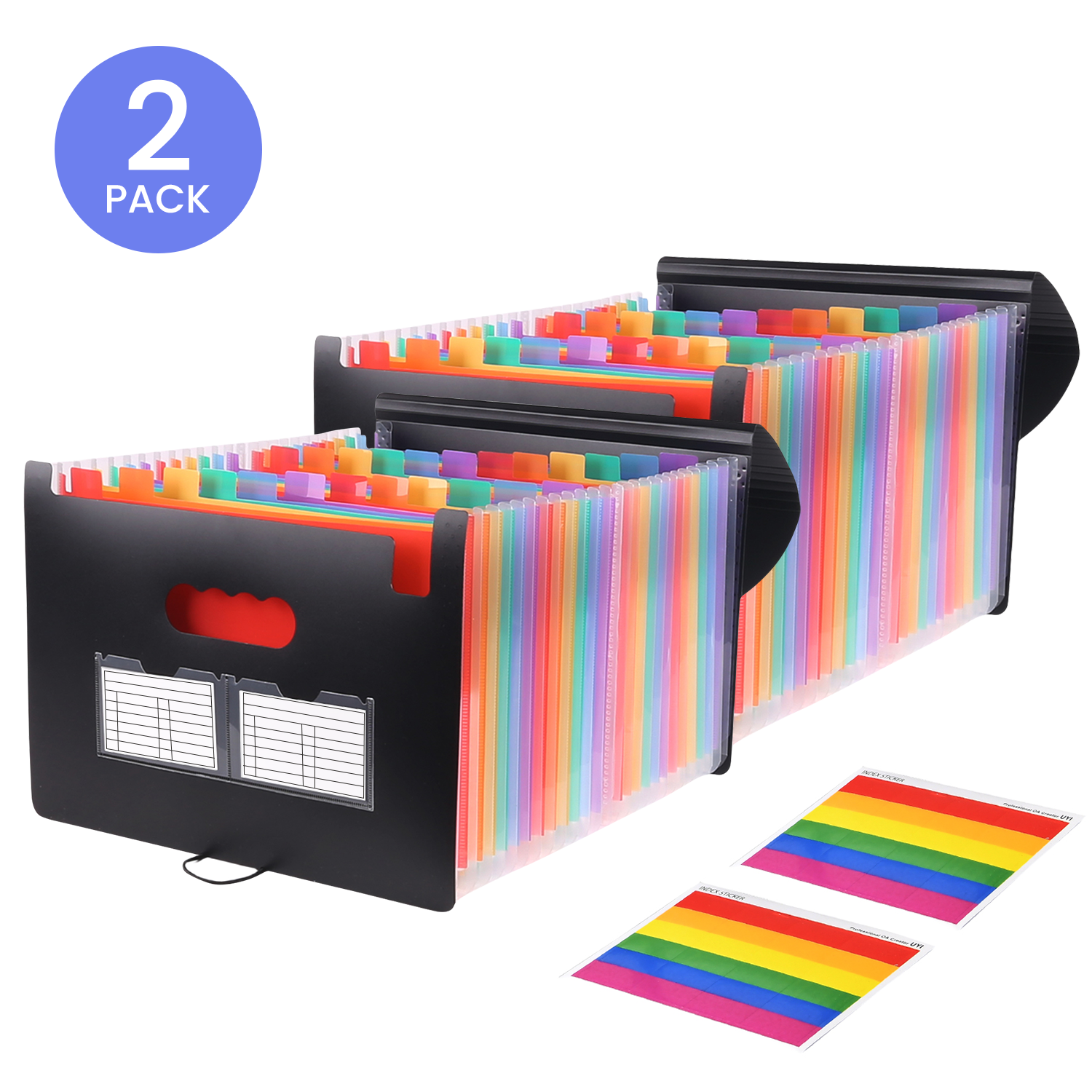 File 50 Pockets Accordion File Organizer, 50 Pockets Expanding File Folder, Portable ...
