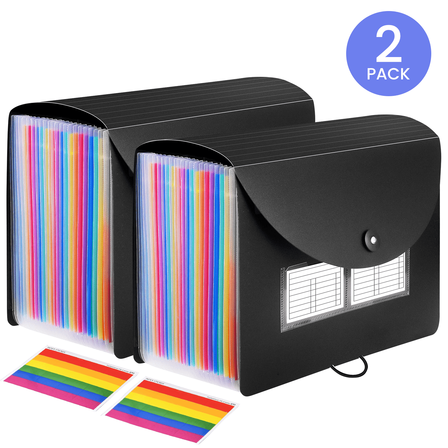 File 50 Pockets Accordion File Organizer, 50 Pockets Expanding File Folder, Portable ...