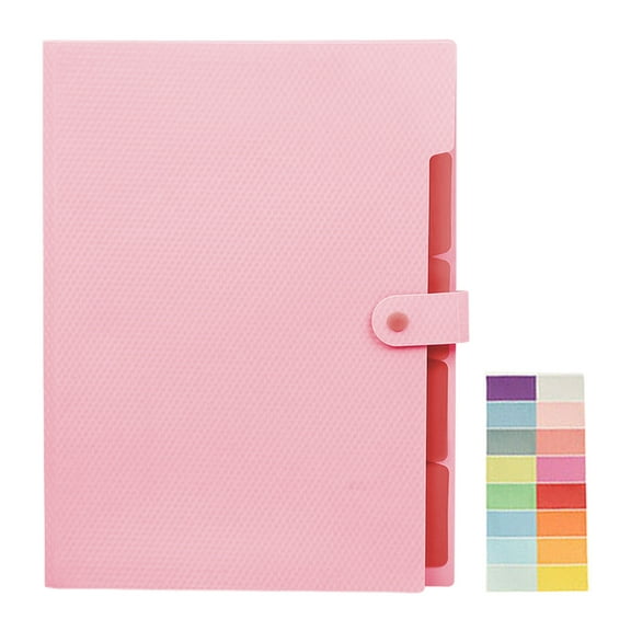 Accordion File Organizer Expanding Folder,Portable Document Paper Receipt Letter A4 Size Filing Case with Pockets,Pivotable Refillable Notebook Binder Dividers Flexible Soft Ring Foldable.