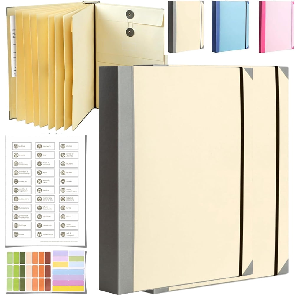 Dob Folder Accordion File Organizer Manila Pocket Document Folder,2026 New ...