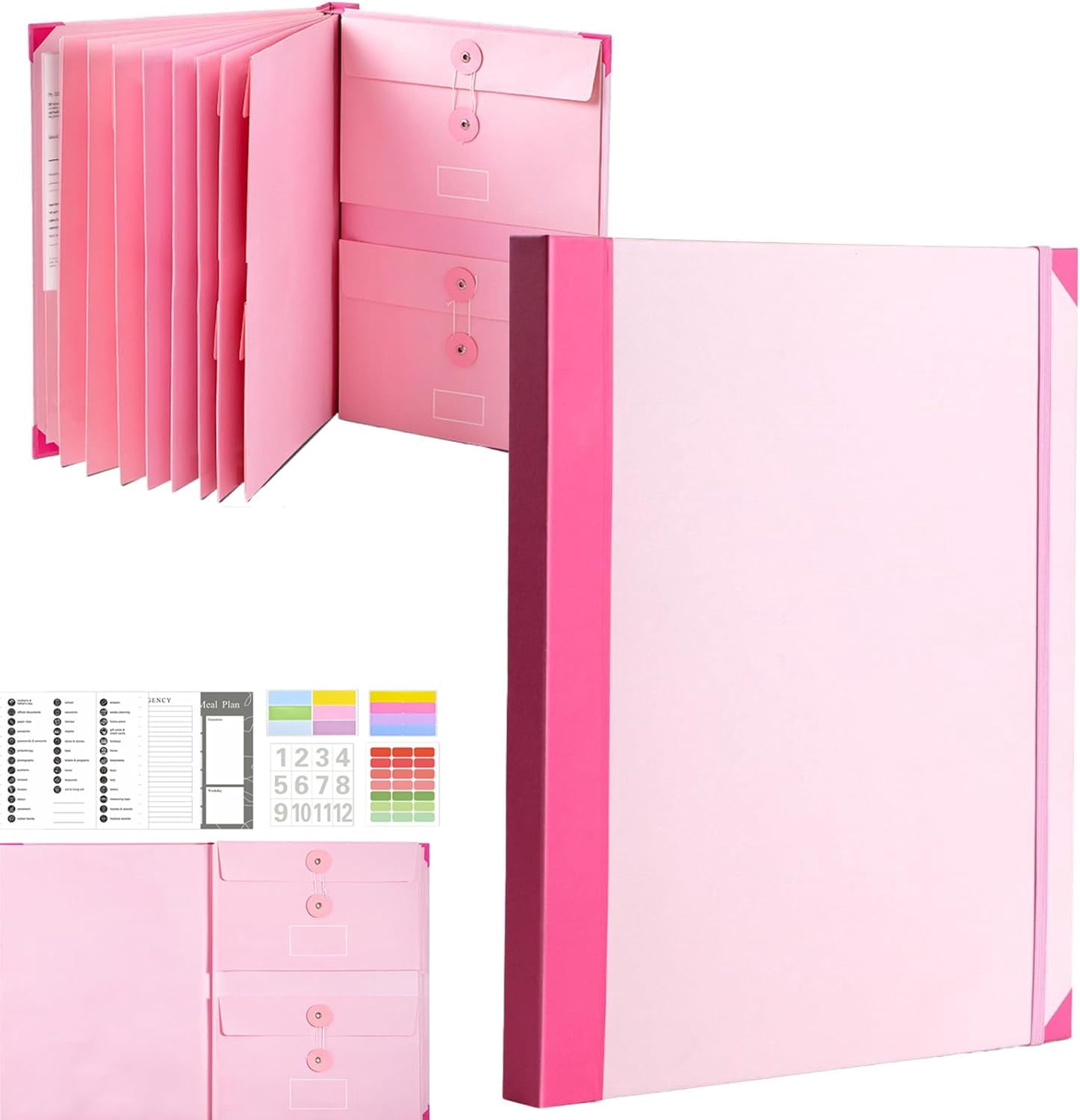 Dob Folder Accordion File Organizer Manila Pocket Document Folder, Expandable ...
