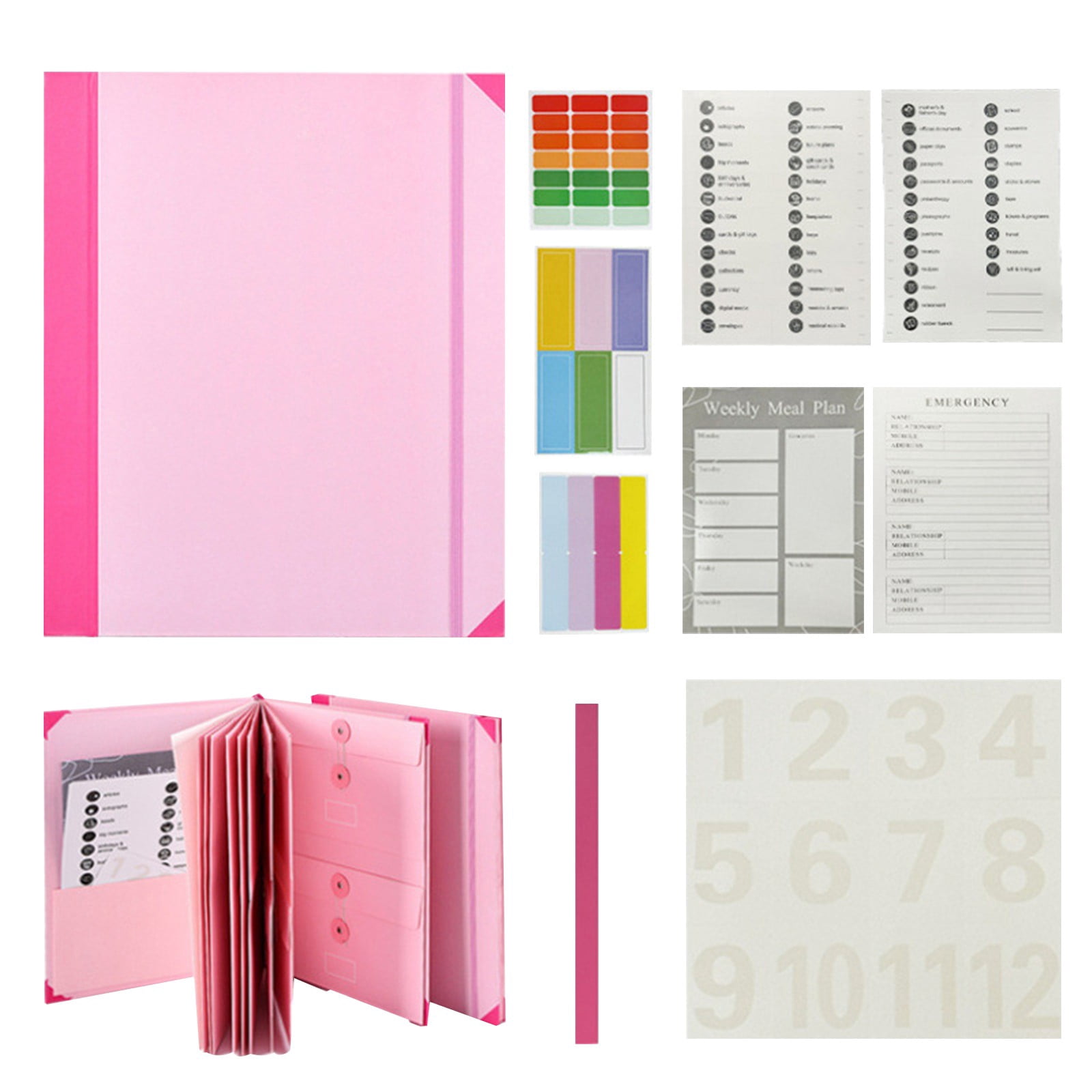 Dob Folder Accordion File Organizer Manila Pocket Document Folder for Passports ...