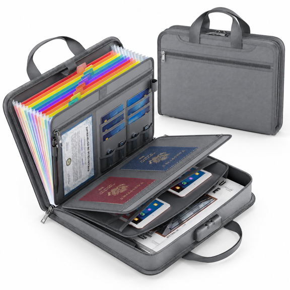 Accordion File Organizer With Lock Document
