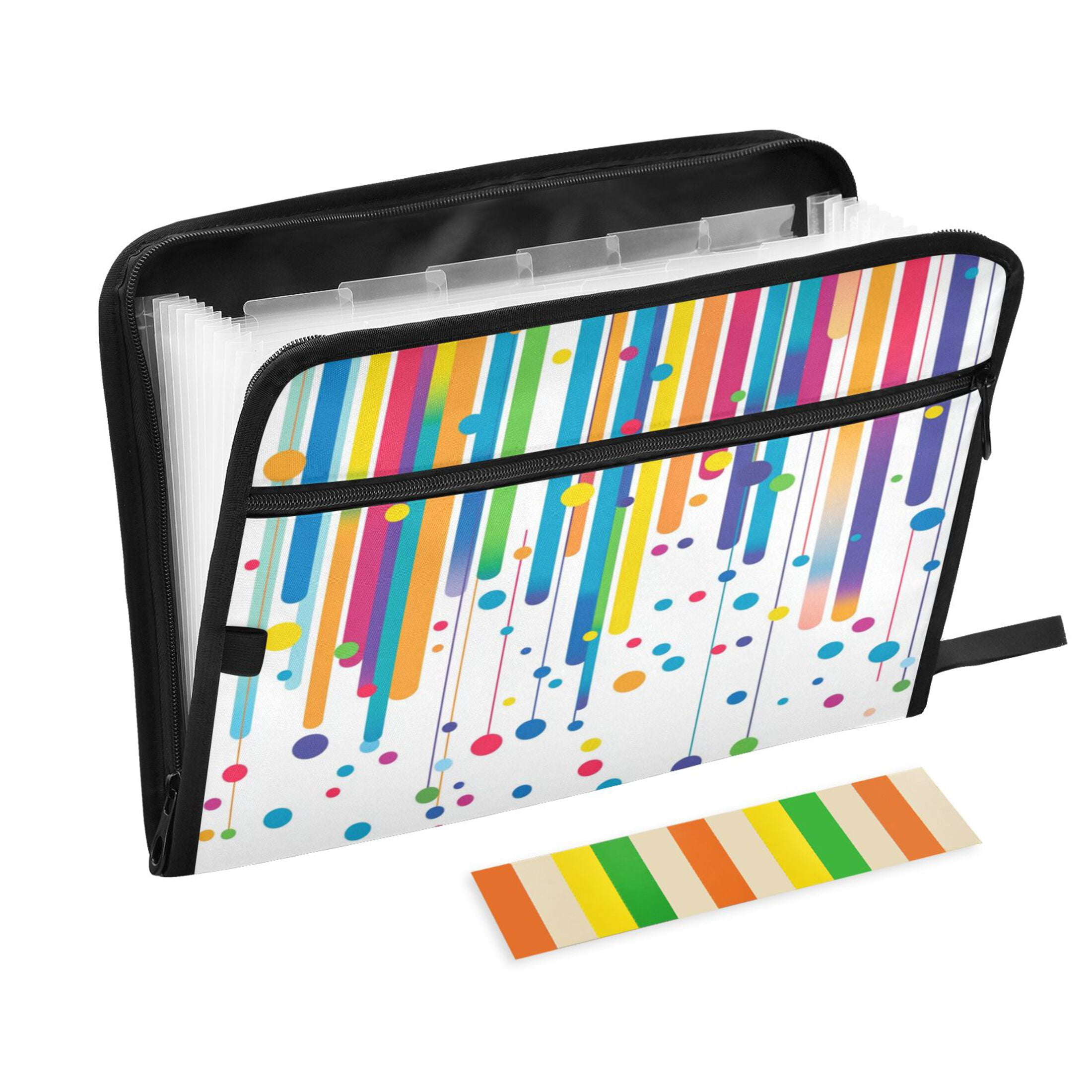 Accordion File Organizer with Zip Closure 13 Pockets Expanding File ...