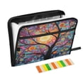 thumbnail image 1 of Accordion File Organizer with Zip Closure 13 Pockets Expanding File Folder Letter A4 Paper Document Organizer for Home Office Beautiful Abstract Tree Painting, 1 of 7