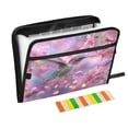 thumbnail image 1 of Accordion File Organizer with Zip Closure 13 Pockets Expanding File Folder Letter A4 Paper Document Organizer for Home Office Beautiful Pink Hummingbird, 1 of 7
