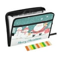 thumbnail image 1 of Accordion File Organizer with Zip Closure 13 Pockets Expanding File Folder Letter A4 Paper Document Organizer for Home Office Cute Santa Claus and Snowman, 1 of 7