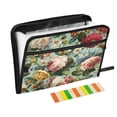 thumbnail image 1 of Accordion File Organizer with Zip Closure 13 Pockets Expanding File Folder Letter A4 Paper Document Organizer for Home Office Floral Pattern with Roses, 1 of 7