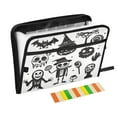 thumbnail image 1 of Accordion File Organizer with Zip Closure 13 Pockets Expanding File Folder Letter A4 Paper Document Organizer for Home Office Logo with Various Halloween, 1 of 7