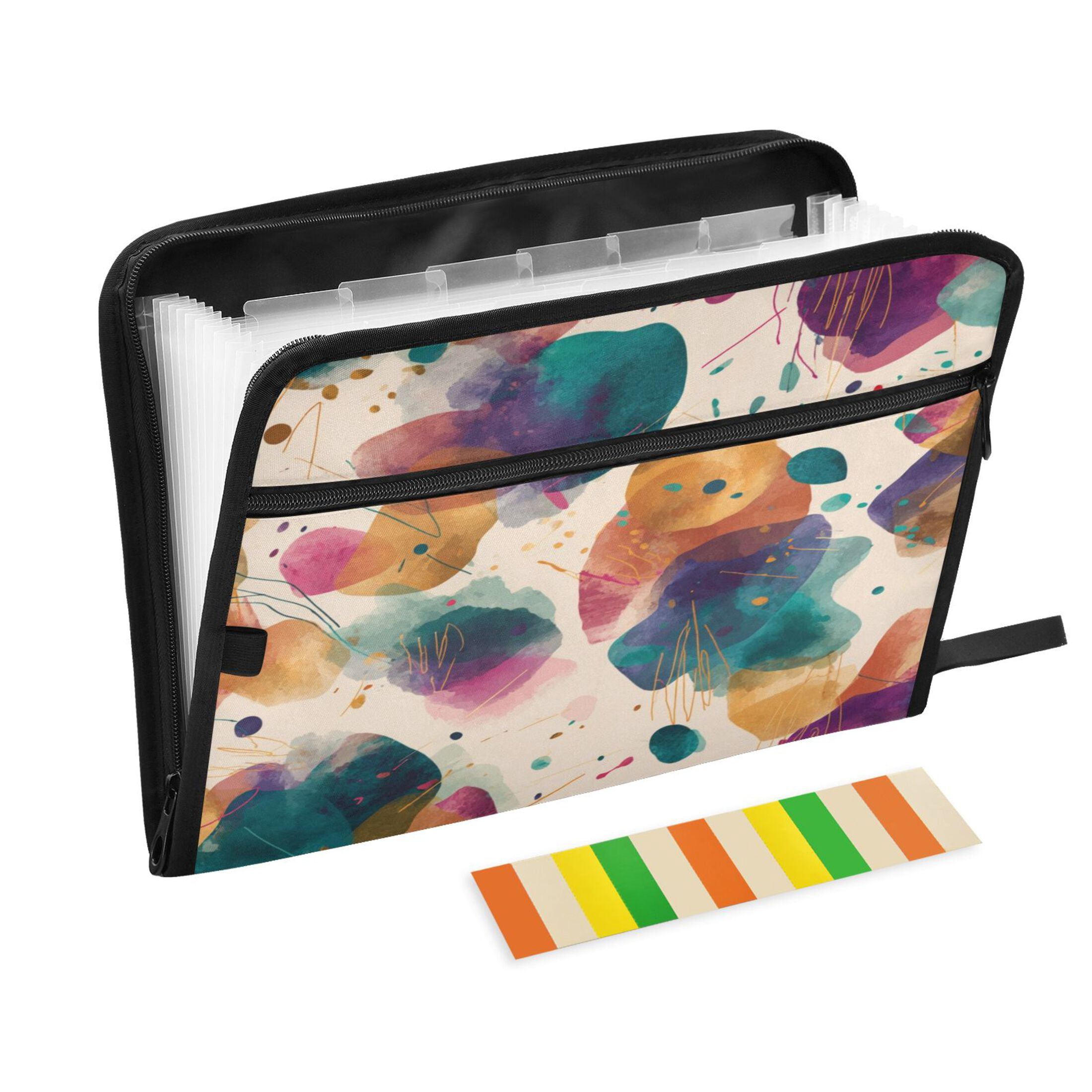 Accordion File Organizer with Zip Closure 13 Pockets Expanding File ...