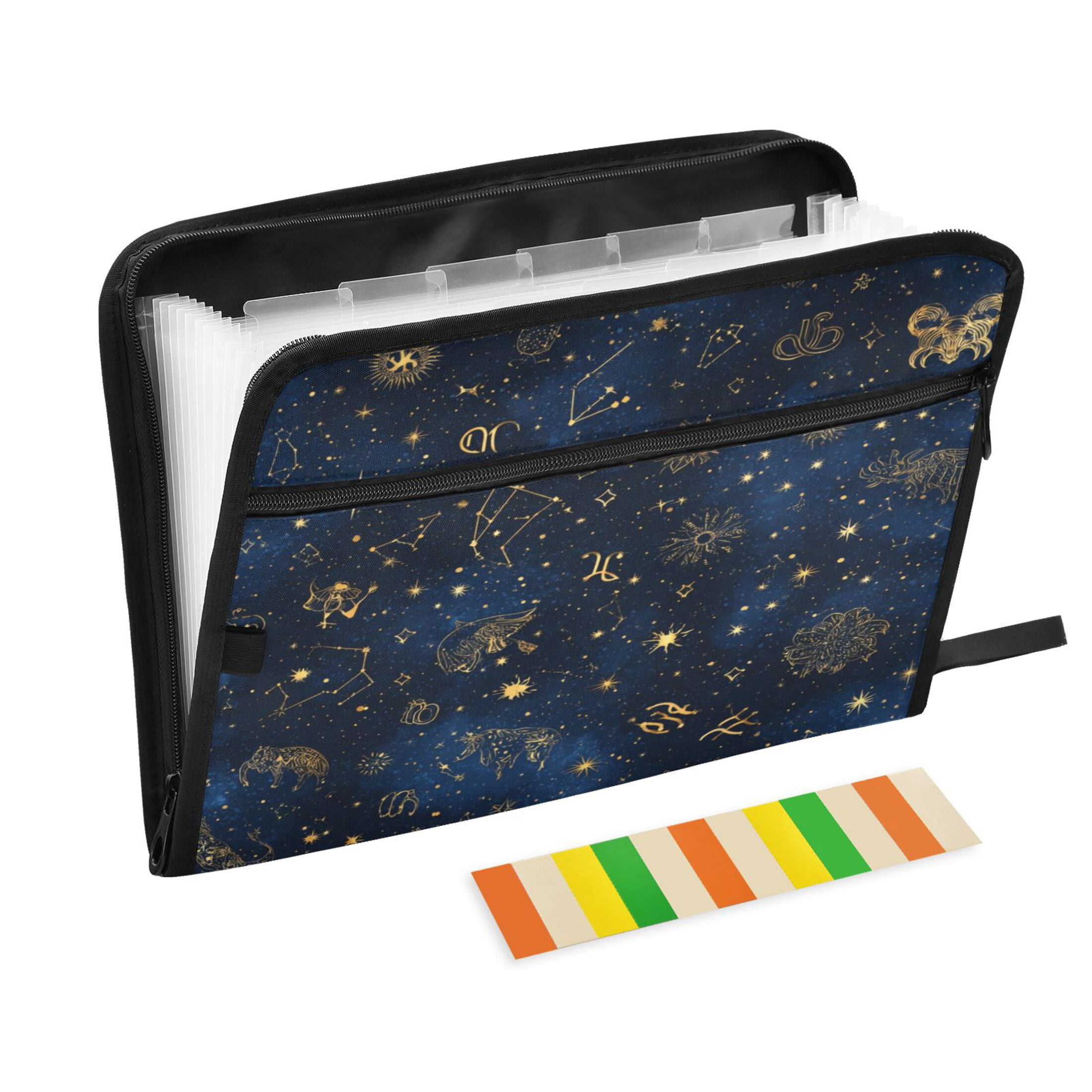 Accordion File Organizer with Zip Closure 13 Pockets Expanding File ...
