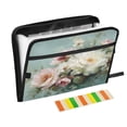 thumbnail image 1 of Accordion File Organizer with Zip Closure 13 Pockets Expanding File Folder Letter A4 Paper Document Organizer for Home Office Vintage Peonies and Daisies, 1 of 7