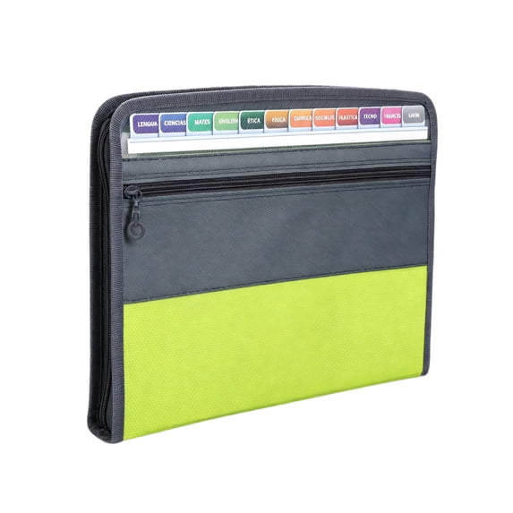 Accordion File Organizer With Zipper, 12 Pocket Expanding File Folder, With Front Pencil Pouch, Portable Monthly Paper Bill Tax Receipt Organizer, Letter Size, Office Supplies