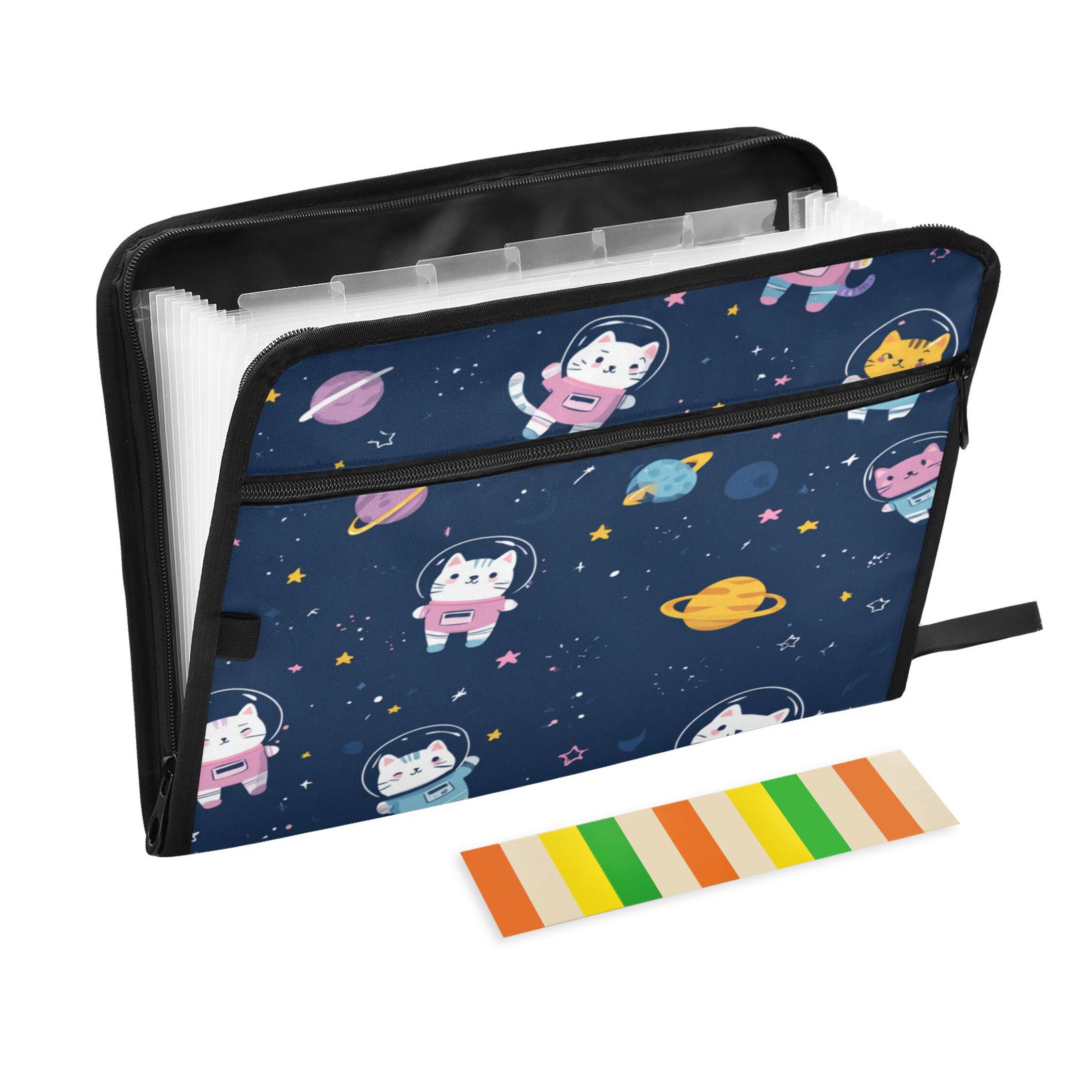 Suits File Folder Accordion File Organizer with Zip Closure 13 Pockets Expanding File ...