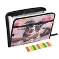 thumbnail image 1 of Accordion File Organizer with Zip Closure 13 Pockets Expanding File Folder Letter A4 Paper Document Organizer for Home Office Dog Holding A Rose, 1 of 7