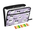 thumbnail image 1 of Accordion File Organizer with Zip Closure 13 Pockets Expanding File Folder Letter A4 Paper Document Organizer for Home Office Ghost with A Bow Tie, 1 of 7