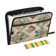 thumbnail image 1 of Accordion File Organizer with Zip Closure 13 Pockets Expanding File Folder Letter A4 Paper Document Organizer for Home Office Natural Abstract Shapes, 1 of 7