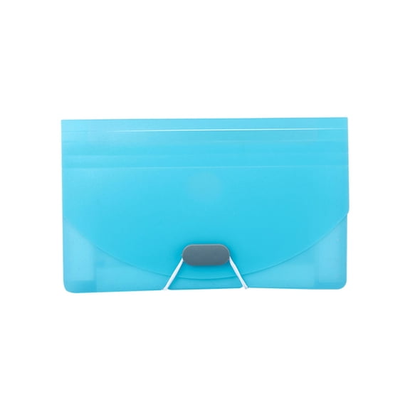 Accordion Folder, 7.1x4.3 inch Plastic File Folder, A6 Folders with Pockets, Expandable File Folder Organizer with 7 Pockets, Portable Design, Blue