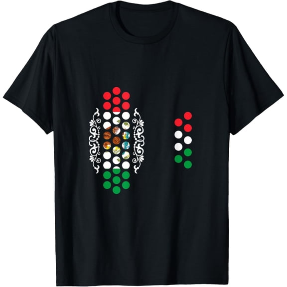 Accordion Mexico Mexican Flag Accordionist Musician T-Shirt