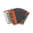 thumbnail image 1 of Accordion Musical Instrument - 5" Vinyl Sticker - For Car Laptop I-Pad - Waterproof Decal, 1 of 1