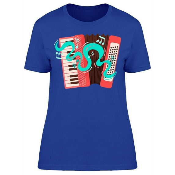 Accordion, Musical Notes T-Shirt Women -Image by Shutterstock, Female Medium