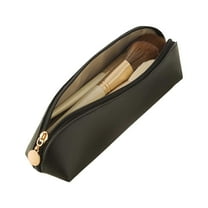 Accordion Pillow Cosmetic Bag PU Leather Travel Wash Tote Organizer Pouch For Women Large Capacity Storage