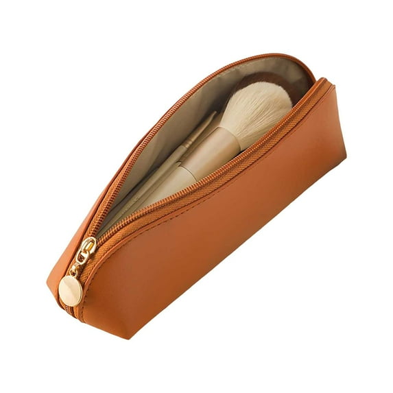 Accordion Pillow Makeup Bag PU Leather Travel Wash Cosmetic Organizer Pouch Large Capacity Portable Tote For Toiletries