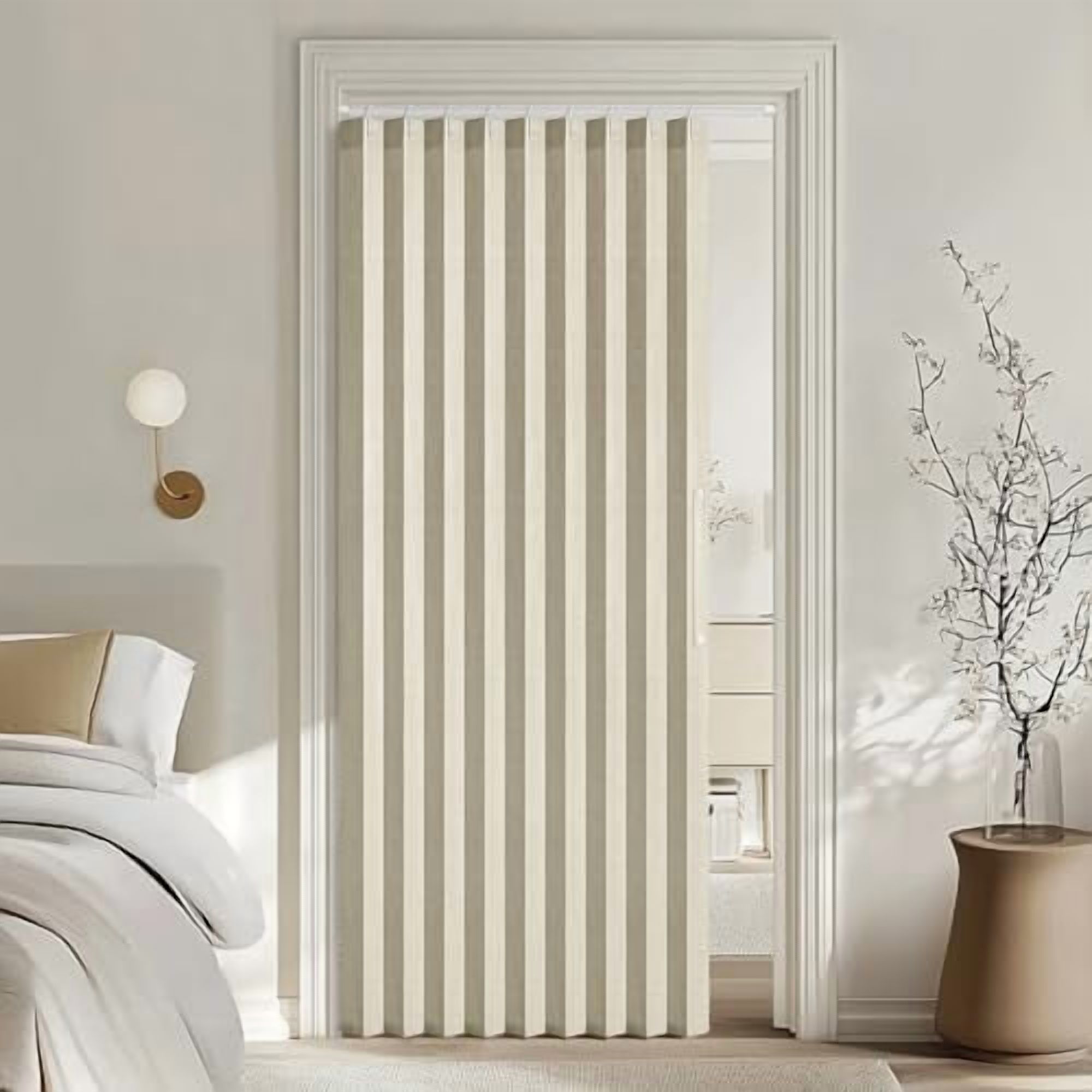 Accordion Style Magnetic Folding Door Curtains for Doorways/Closet ...