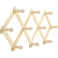 thumbnail image 1 of Accordion Style Wood Expandable Rack Hat, Cap, Belt, Umbrella Coffee Mug Wall Wooden Pegs, 1 of 7