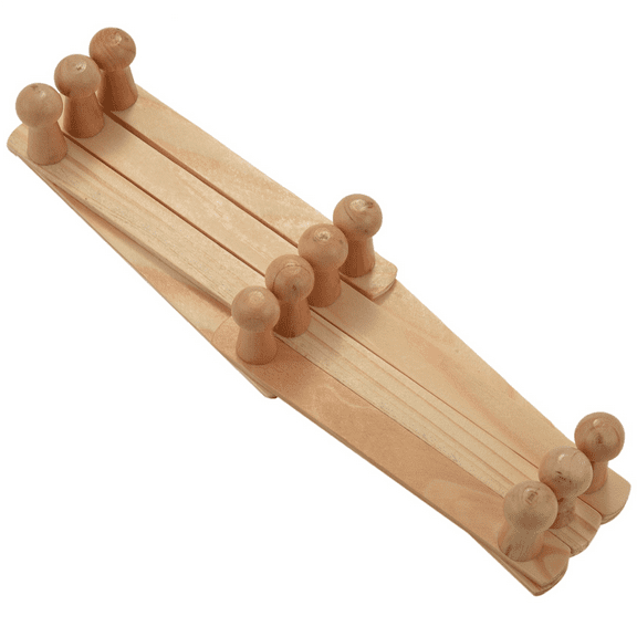 Accordion Wall Hanger 10 Hooks Pack of 4 Natural Wood Wall Mounted Expandable Accordion Peg Coat Rack Hanger 4 Pack
