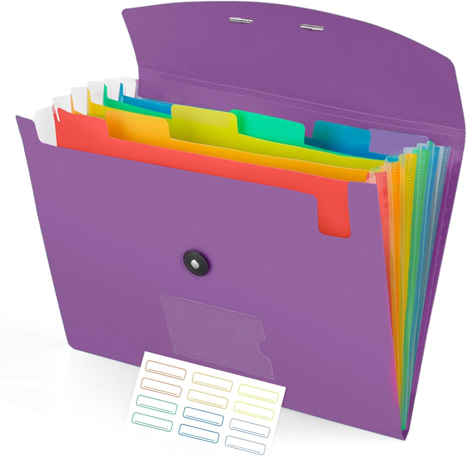 Accordion File Organizer, 7 Pockets Expanding File Folder with Labels ...