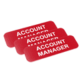 thumbnail image 1 of Account Manager 1 x 3" Name Tag/Badge, Red, (3 Pack), 1 of 3