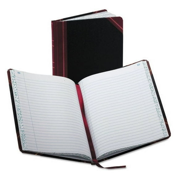 "Account Record Book, Record-Style Rule, Black/maroon/gold Cover, 9.25 X 7.31 Sheets, 150 Sheets/book | Bundle of 5 Each"
