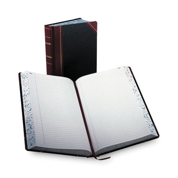"Account Record Book, Record-Style Rule, Black/red/gold Cover, 13.75 X 8.38 Sheets, 500 Sheets/book | Bundle of 2 Each"