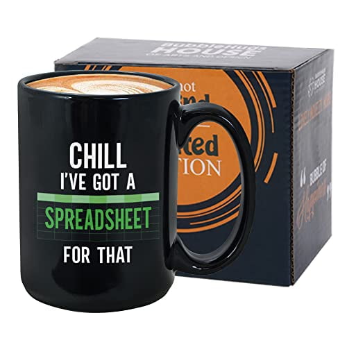 Accountant Coffee Mugs 15 oz Black, I've Got A Spreadsheet Work Number