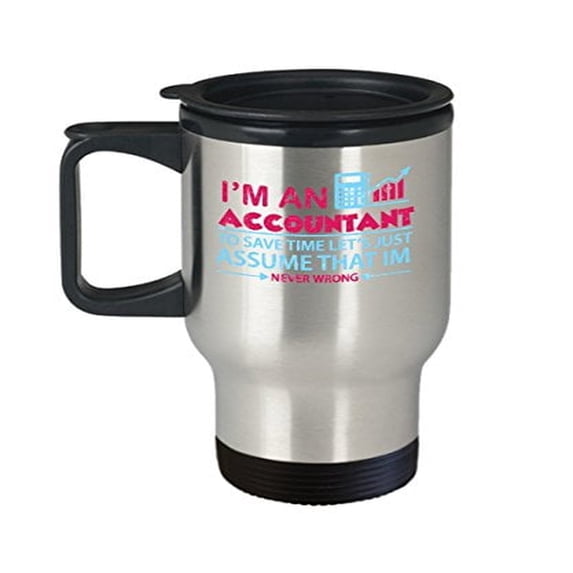 Accountant Travel Mug - 14 oz Stainless Steel Coffee Cup - Funny Accounting Gift
