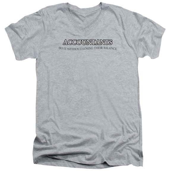 - Accountants Do It Balance - Slim Fit V Neck Shirt - X-Large