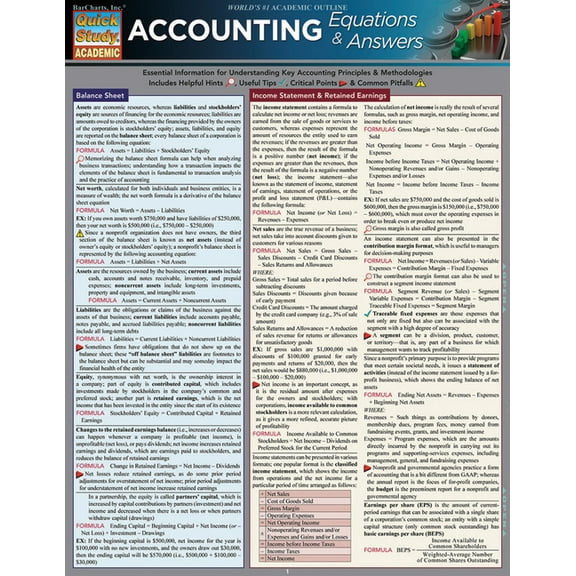 Accounting Equations & Answers (Other)