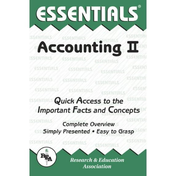 Pre-Owned Accounting: v. 2 (Essential Series) Paperback
