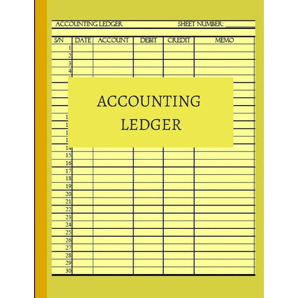 Accounting Ledger: Basic ledger book for monthly weekly personal ledger ...