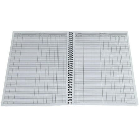 Accounting Ledger Book 8.5 x 11| Wire-bound Financial Logbook for Accurate Account Management and Checkbook Register